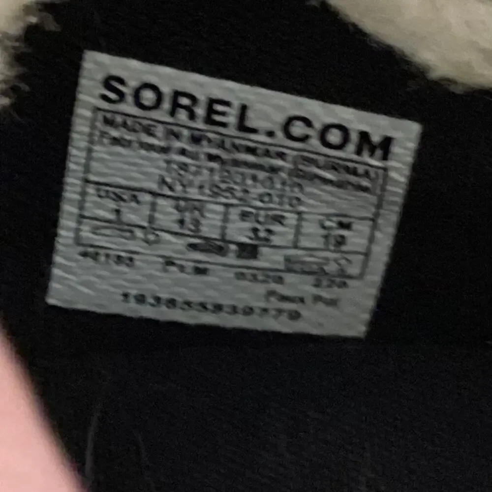 Sorel Kids Out 'N About Conquest Waterproof Boots with‎ Faux Fur Trim Black SZ 1